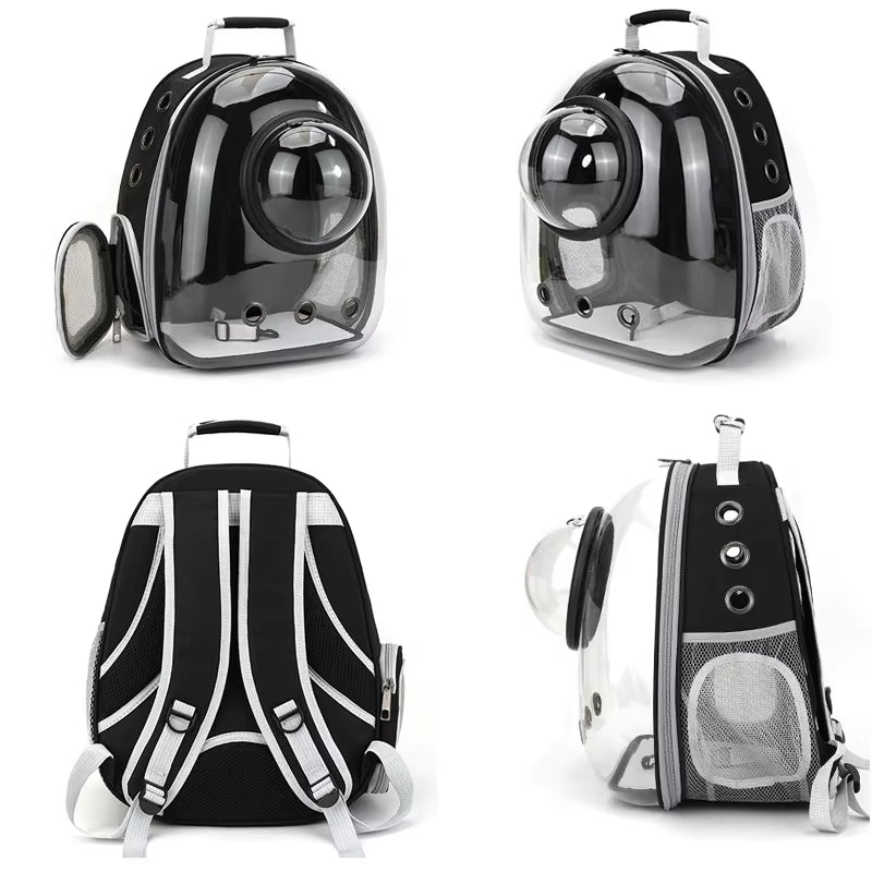 Portable Cat Pet Carrier Backpack Transparent Capsule Bubble Pet Backpack Small Animal Puppy Kitty Breathable Carrier for Travel