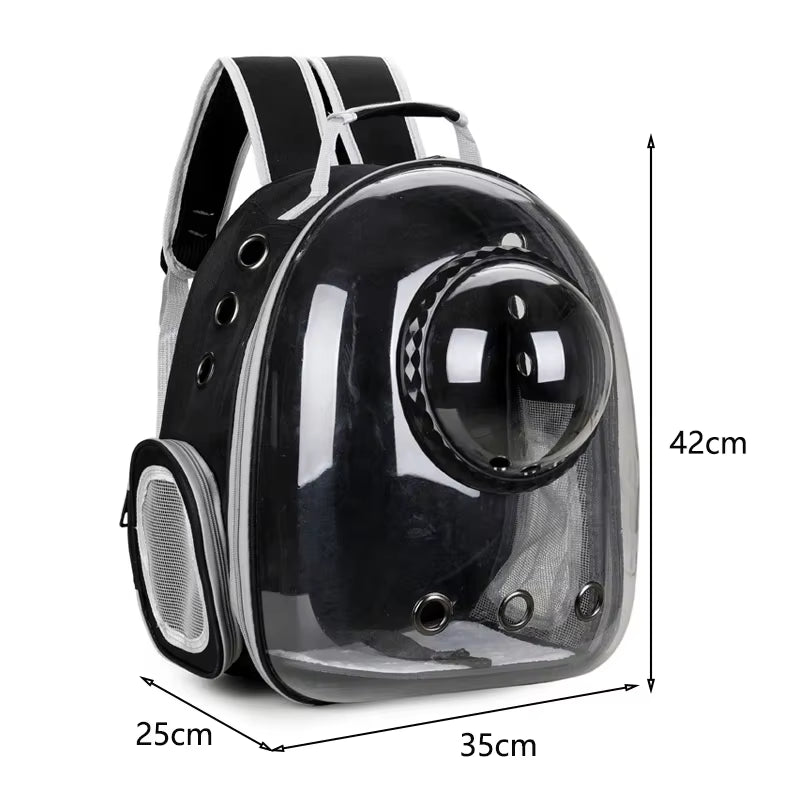 Portable Cat Pet Carrier Backpack Transparent Capsule Bubble Pet Backpack Small Animal Puppy Kitty Breathable Carrier for Travel