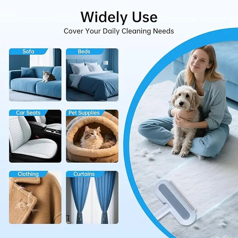 Multifunctional Pet Hair Remover Tool for Furniture Reusable Washable Dog and Cat Hair Lint Removal Brush 4 in 1 17.3 Inch Extendable Adjustable Lint Brush