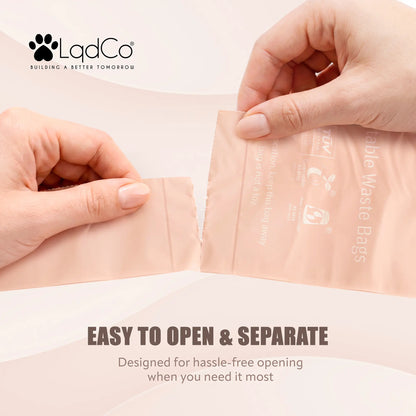 Plant-Based Poop Bags with Handles – 120 Lavender Scented Extra-Long Pet Waste Bags.