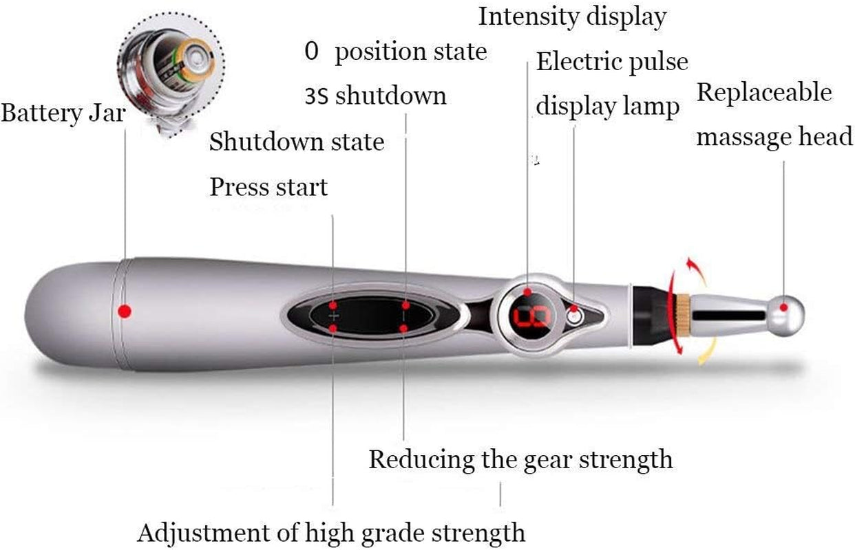 Electronic Acupuncture Pen, 3-In-1 Meridian Energy Pen for Pain Relief, Pain Relief Therapy, Electric Meridians Acupuncture Machine
