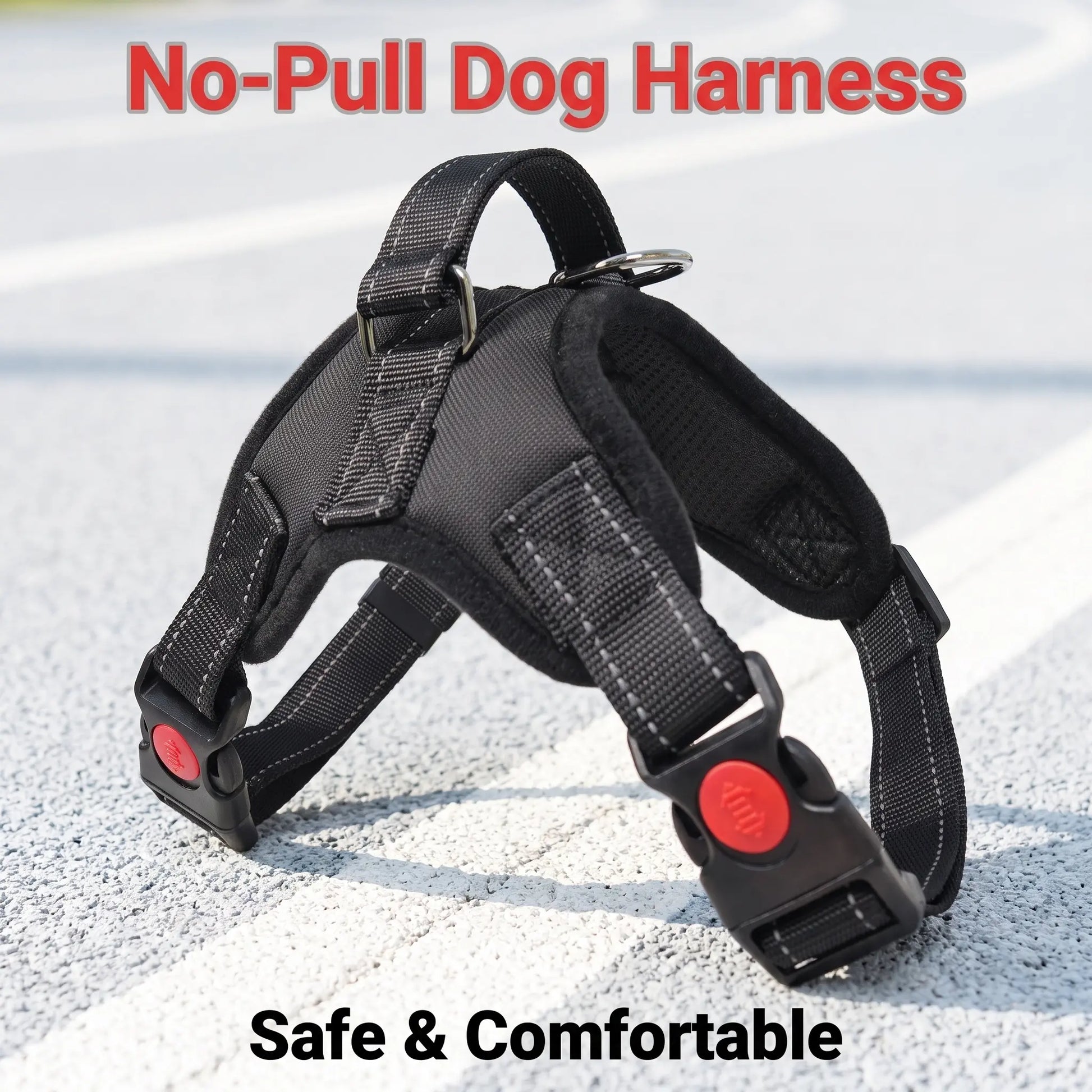 No Pull Durable Reflective No Choke Universal Dog Harness Leash Combo - 5FT Leash Included, Adjustable, Breathable, Easy On/Off Design for Safe Daily Walks, Puppy Harness, Harness Leash Set