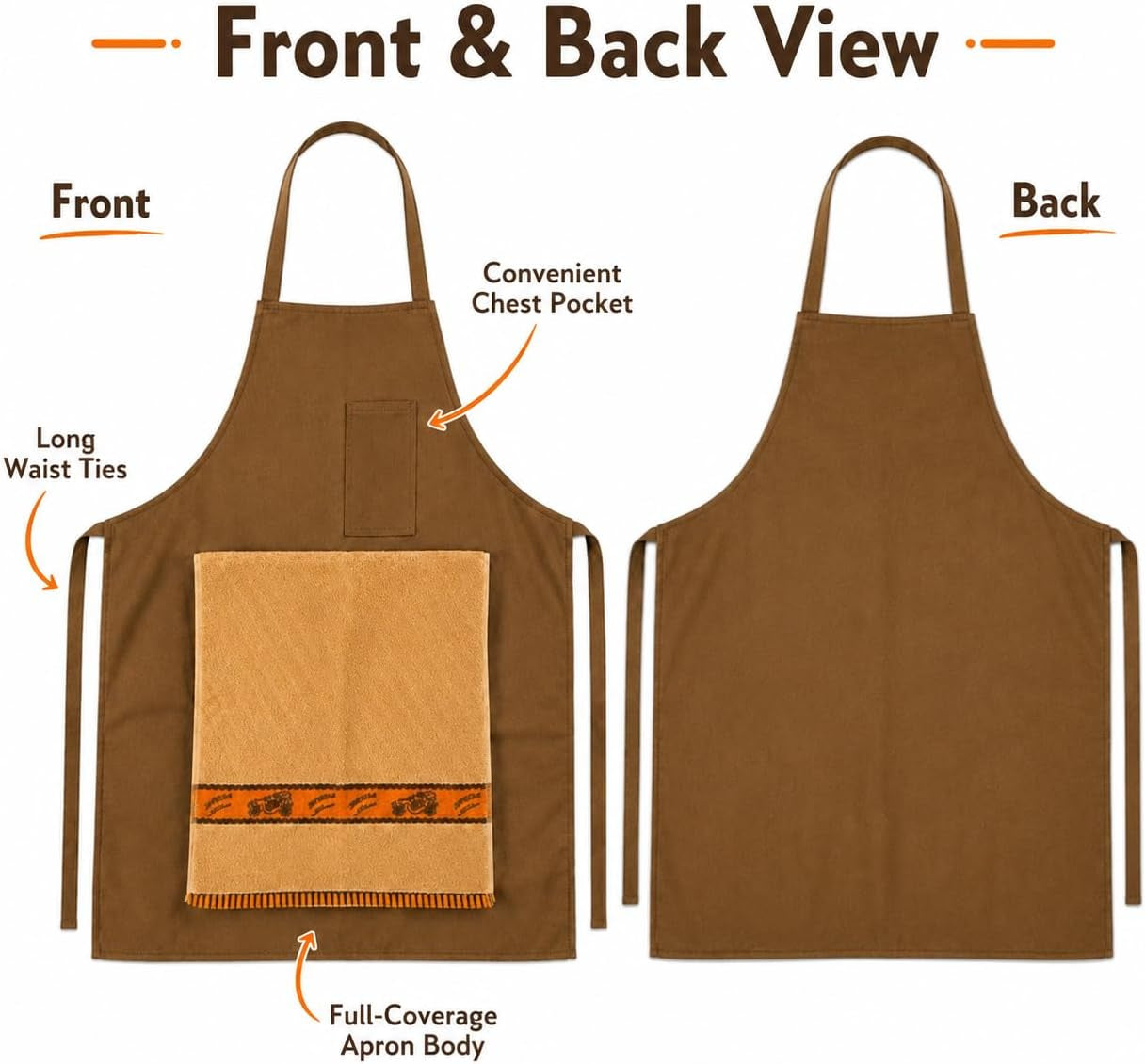 Funny Chef Apron for Men, Hidden Pocket Surprise BBQ Gag Gift