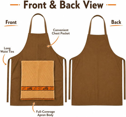 Funny Chef Apron for Men, Hidden Pocket Surprise BBQ Gag Gift