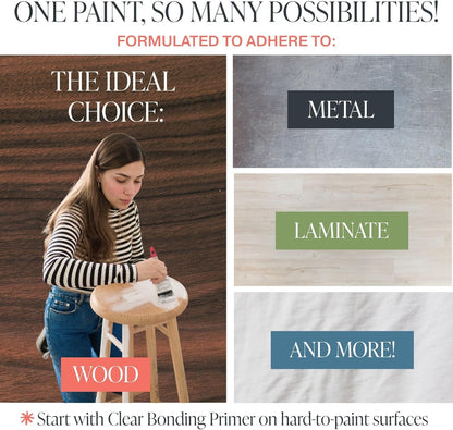 Country Chic All-In-One Chalk Paint for Furniture, Cabinets, Home Decor, Eco-Friendly, Matte Finish, Built-In Primer & Top Coat for Wood, Metal - Fresh Mustard (Mustard Yellow) - Pint 16 Oz (475 Ml)
