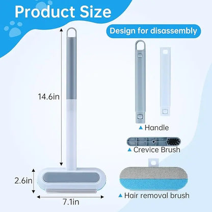 Multifunctional Pet Hair Remover Tool for Furniture Reusable Washable Dog and Cat Hair Lint Removal Brush 4 in 1 17.3 Inch Extendable Adjustable Lint Brush