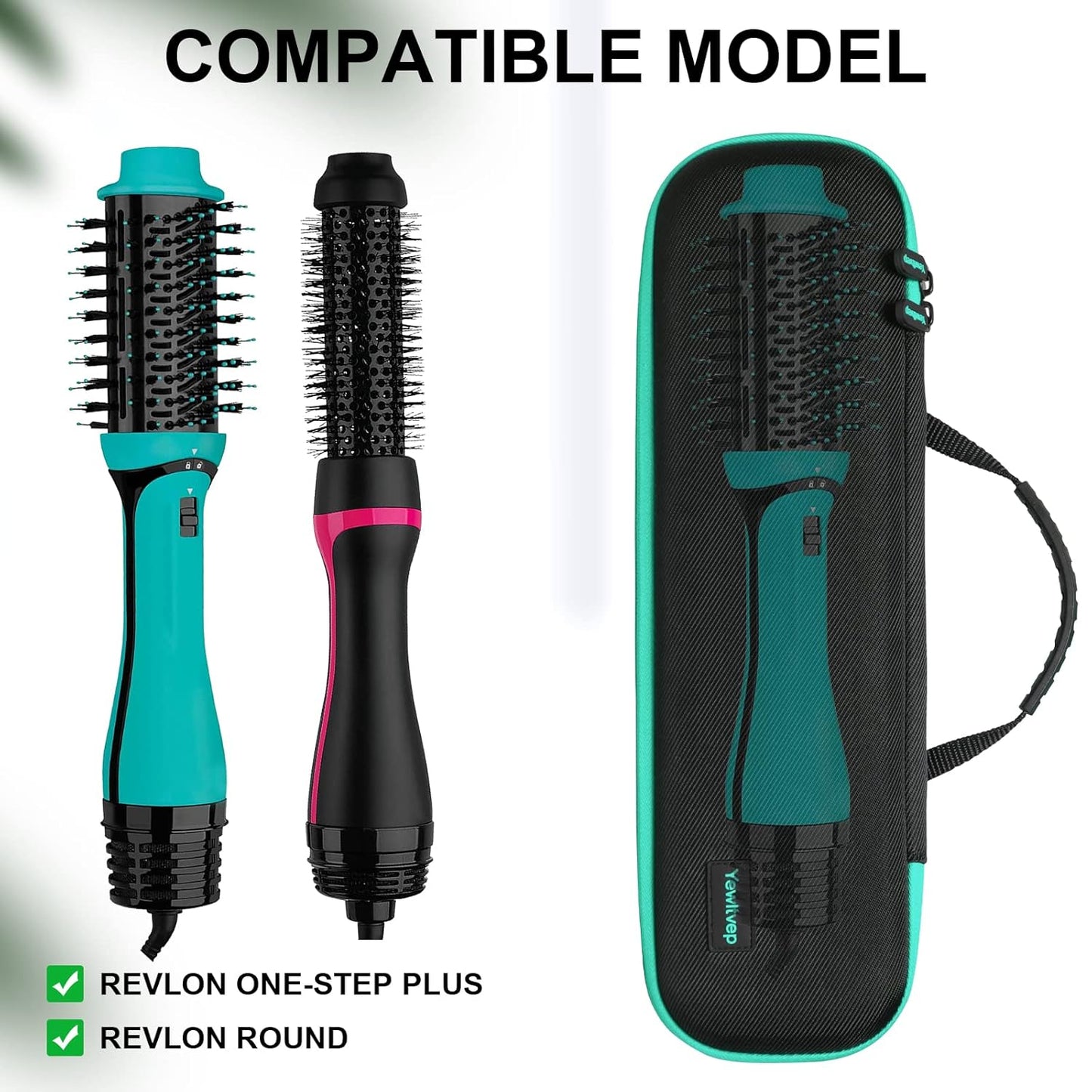 Case for Revlon One Step Volumizer plus Hair Dryer and Styler, Hard Travel Case for Revlon One Step Volumizer plus 2.0 Hair Dryer Brush Hair Le Volume 2-In-1 Titanium Blow Dryer Brush Storage Bag