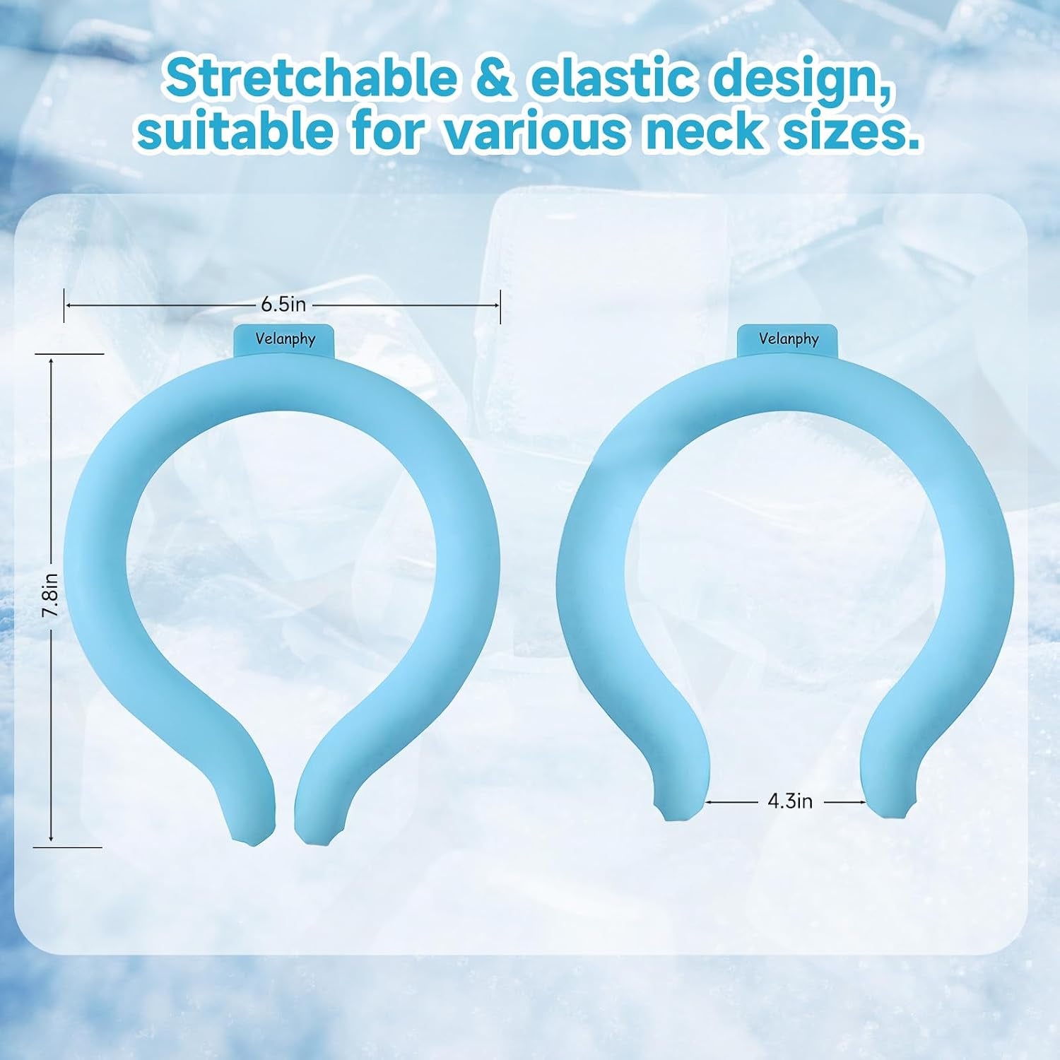 Neck Cooling Tube with Insulated Bag, Reusable Neck Cooler Ice Ring, 18°C/64°F PCM Cooling Neck Wrap for Summer Heat Relief, Portable Wearable Cooler for Hot Weather, Outdoor Work Sports Travel(Blue)