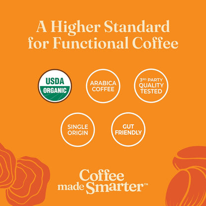 Four Sigmatic Mushroom Coffee K-Cups | Organic Dark Roast Coffee with Lion’S Mane Mushroom Powder & Yacon | Focus & Immune Support | Vegan & Keto | Sustainable Pods | 24 Count