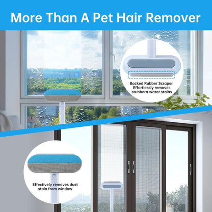 Multifunctional Pet Hair Remover Tool for Furniture Reusable Washable Dog and Cat Hair Lint Removal Brush 4 in 1 17.3 Inch Extendable Adjustable Lint Brush